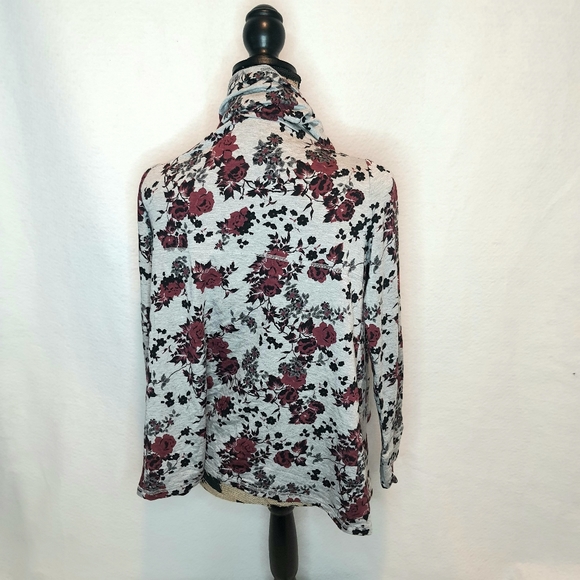 Kensie Womens Floral Sweater Jacket Medium - Picture 3 of 7